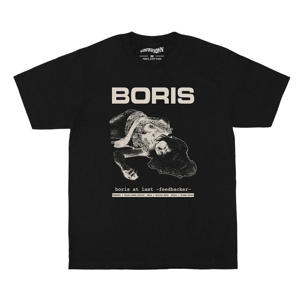 Boris TShirt At Last Feedbacker Stoner Psychedelic Rock Noise Merzbow Sunn O))) Earth Jesu Mens Short Sleeves Clothing Shirt