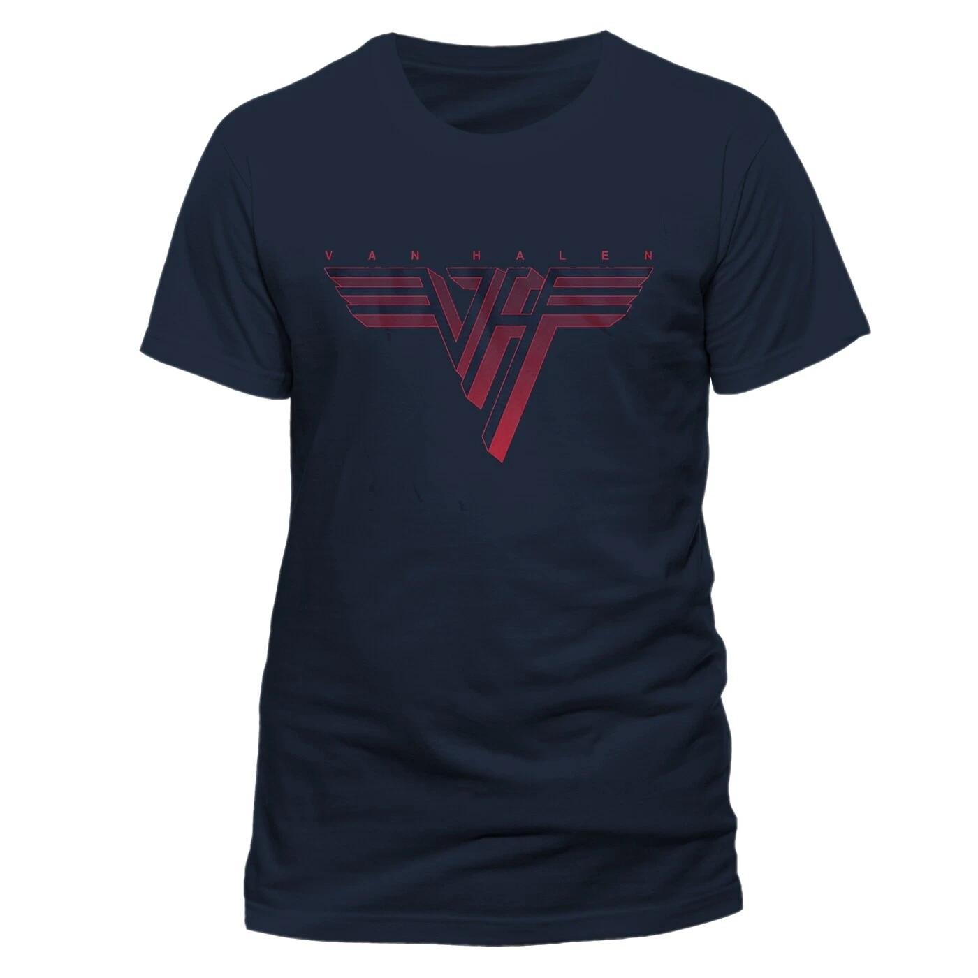 Van Halen Classic Logo Blue Shirt S-5XL Official Rock Band Tshirt T-Shirt M