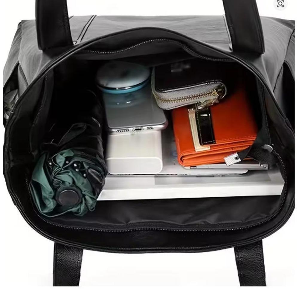 Vintage Large Capacity Tote Bag,Retro Vegan Shoulder Bag,Women's Casual Handbag