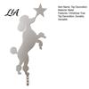 Christmas Tree Topper Standing Poodle Topper, Silver Silhouette Durable Metal Decoration, Secure Decorative Dog Ornament Plug-in Rod Easy Installation