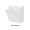 Japanese Style Wall-mounted Flip-top Storage Box: Extra Large Mask Holder, Bathroom Trash Can, Cotton Pad, and Sanitary Napkin Organizer.