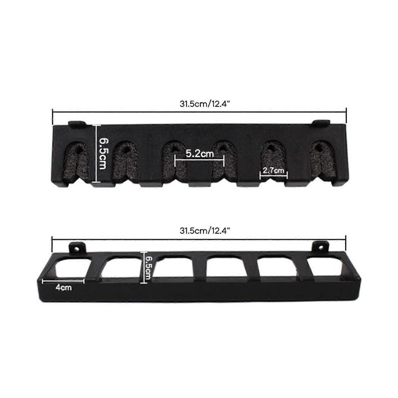 Wall Mount Fishing Rod Holder 6/8 Rod Racks Horizontal Vertical Fishing Rods Storage Modular Garage Includ Screws