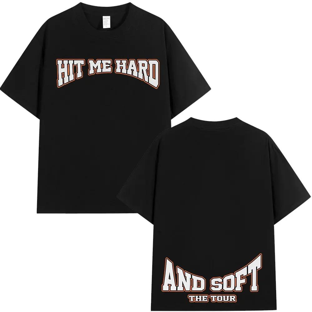 2026 Hip Hop Street Tshirt Hit Me Soft Hard Tour Tshirt Mens Womens Fashion Cotton Loose Comfortable Short Sleeve Fan Gift