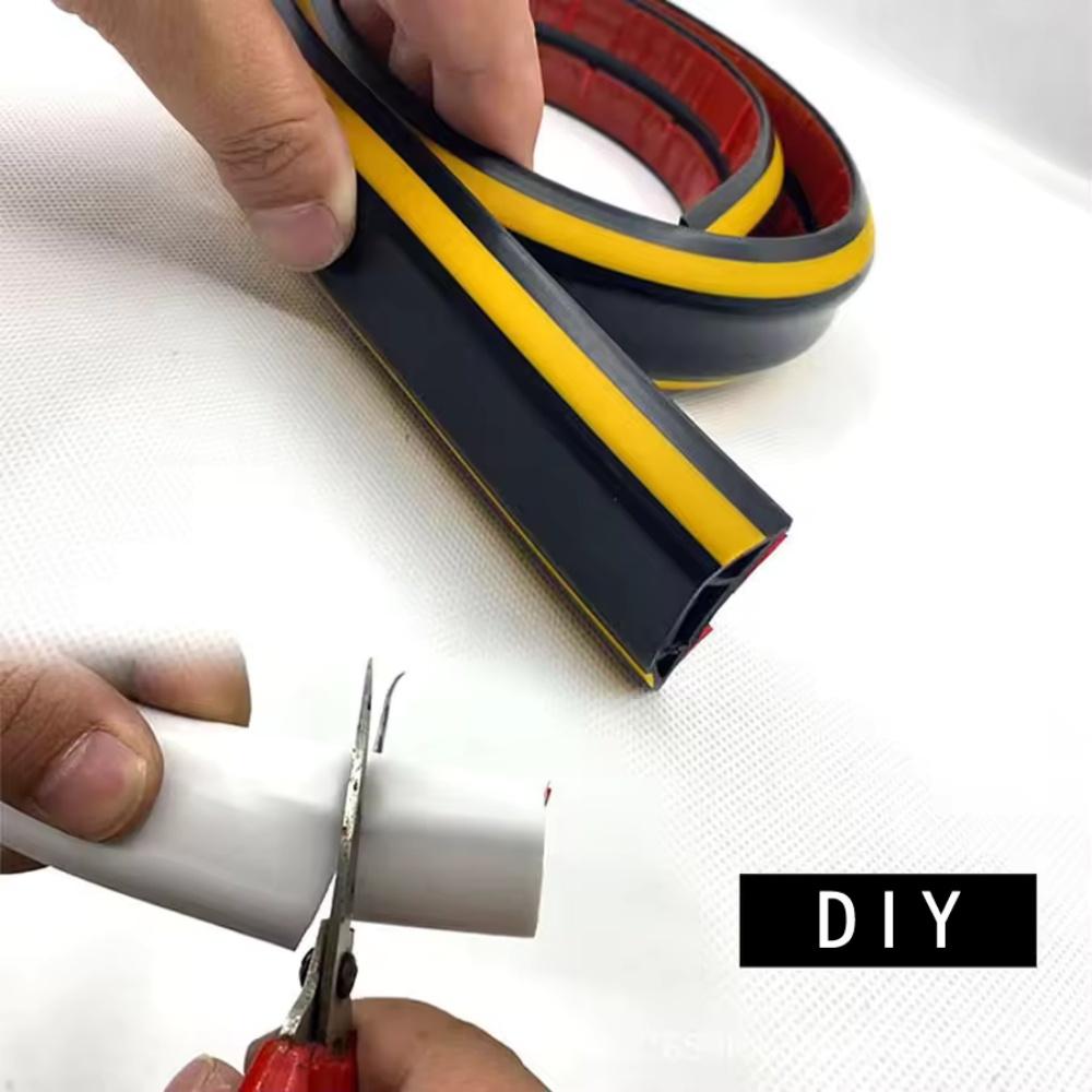1pc 3meters/118.11in Floor Cord Cover Self-Adhesive Power Extension Wiring Duct Cable Protector Home Outdoor Wire Organizer