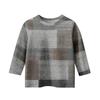 Children's 3/4 Sleeve Tops Casual  Print T Shirt Round Neck Pullover Blouse