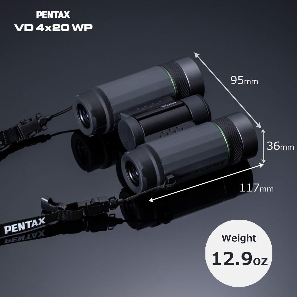 Pentax VD 4x20 WP 3-in-1 Binoculars Monocular and Telescope Versatile for Various Scenes