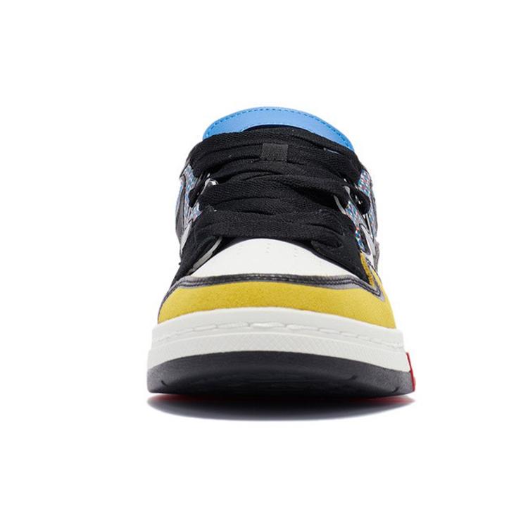 Li Ning Wave Pro Slip Resistant, Abrasion Resistant, Lightweight Low Top Skateboard Shoes Women's Black Red Yellow AECR044-3