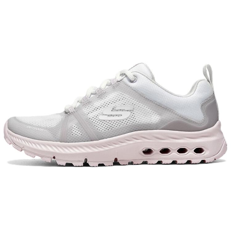 Skechers Outdoor Womens Versatile Comfortable Shock Absorbing Low Top Outdoor Functional Shoes Women shoes Gray Pink 180154-NTMT 37