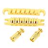 Split Guitar Bridge Zinc Alloy Individually Adjustable 10.4mm Guitar String Through Bridge Replacement for LP Gold
