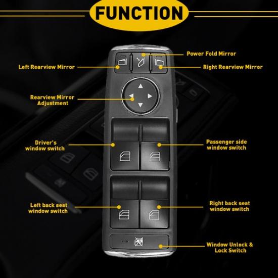 Driver Side Power Master Window Control Switch For Mercedes-Benz GL A250 ML B250