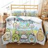 Cartoon Sumikko Gurashi Anime Niedliche Bettbezug Lustiges Kawaii Bettwäsche-Set Weicher Bettdeckenbezug und Kissenbezug Einzel_Doppel_Queen_King