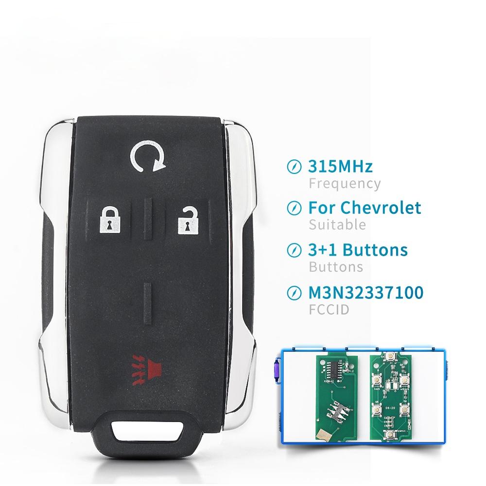 3/4/5/6 Buttons Remote Car Key for Chevrolet Silverado 1500 2500 3500 2014 2015 2016 2017 2018 for GMC with M3N32337100 315Mhz Clip