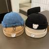 Corduroy Brimless Hat Solid Color Kids Cap Vintage Dome Beanie  Autumn Winter