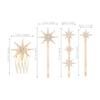 FOMIYES 4pcs Gold Metal Hair Clips with Rhinestone Decor, 2.17 Inch for Wedding Party Hair Accessories for Girls