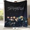 HD Stray Kids Kpop Star Flannel Blanket,Ultra Soft Warm Plush Throw for Home Bedroom Bed Sofa Cover Camping Picnic Gift