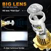 2Pcs H7 Bi Led Projector Car Headlight Bulbs Wireless H4 LED H11 H8 9005 HB3 9006 HB4 Lens 60000Lm 80W Plug&Play Mini Auto Lamp 6000K LHD Headlamp