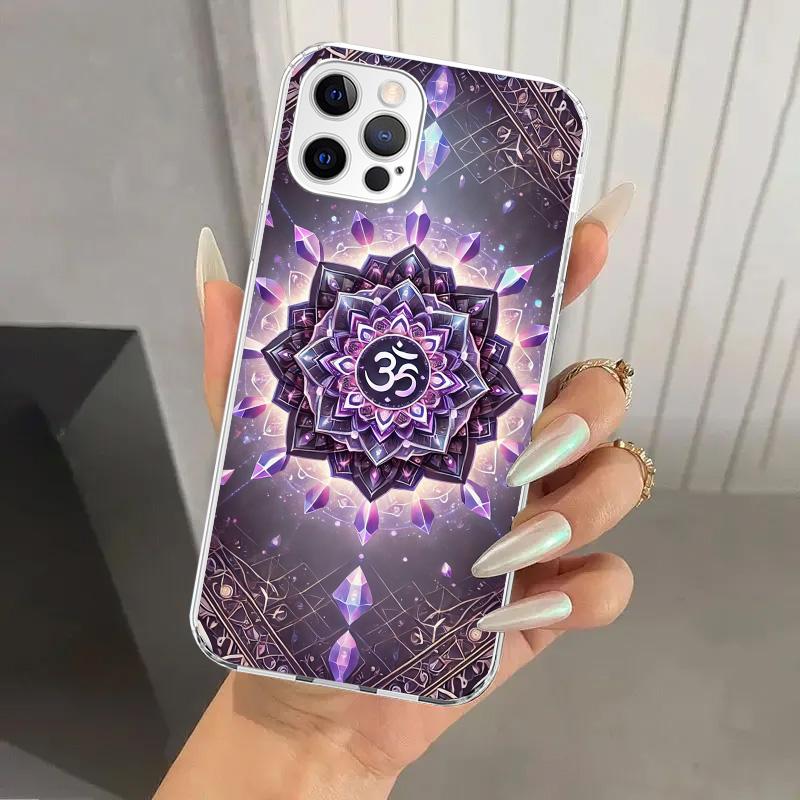 Mandala Chakra Insist Yoga Phone Case for Iphone 17 Air 16 15 Plus 14 13 Mini 12 11 Pro Max 16E 7 8 SE 2020 Soft Funda Print She