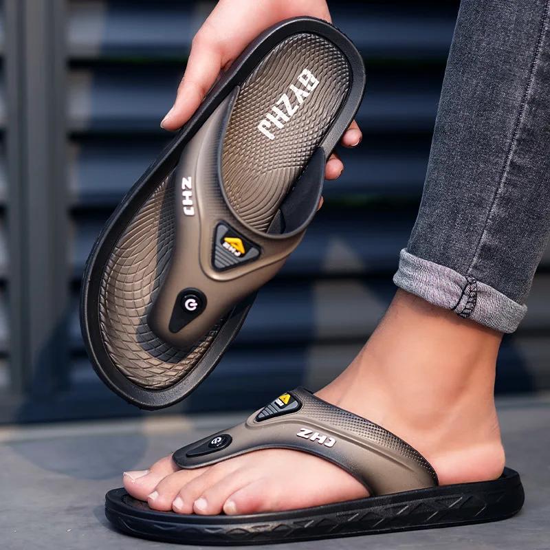 Haus Strand Spaziergang Zuhause Flip Flops Plateau Outdoor Indoor Sandalen Herren Hausschuhe für Männer Komfortschuhe Klapper 2025 Mode