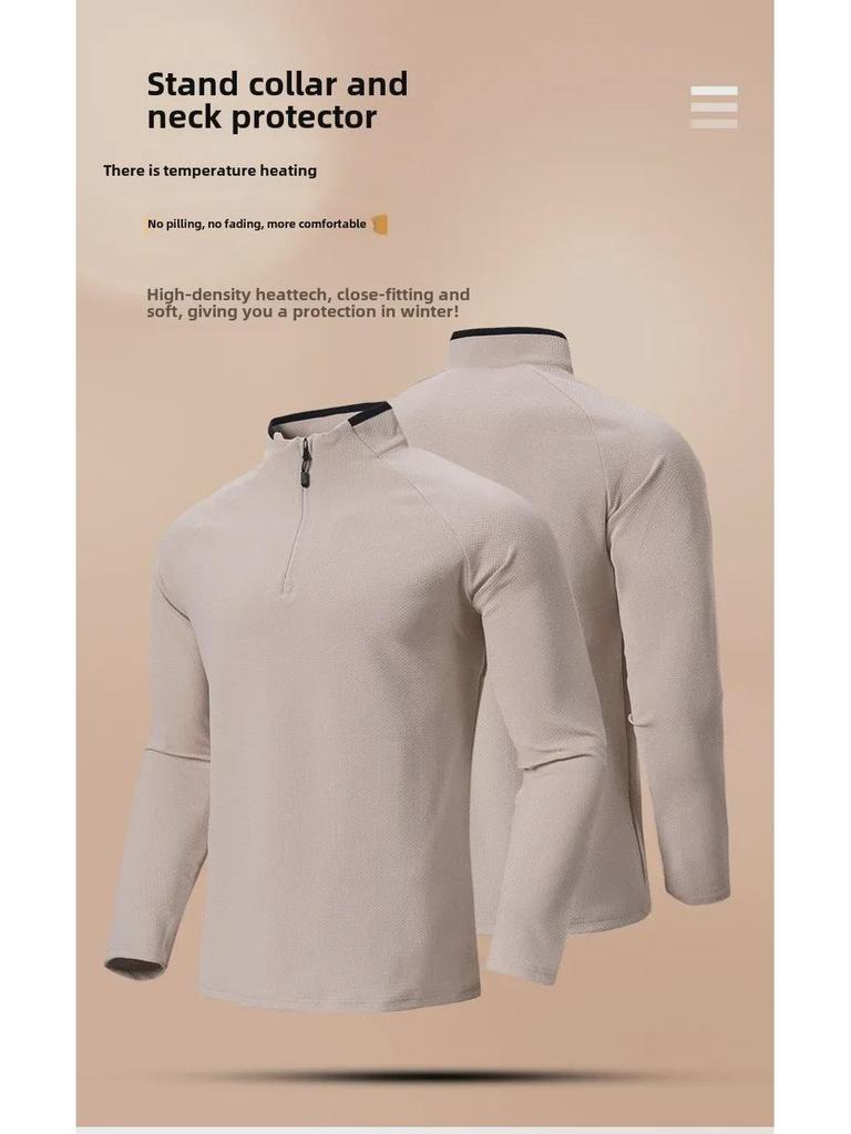 Men's Great Wall Zipper Sweatshirt: Casual, Long-Sleeve Running T-Shirt for Autumn/Winter