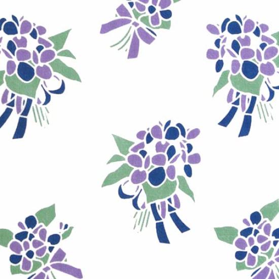 Dyeing Anbo Hand Towel Bouquet Authentic Dyed Cotton Tokuoka Made in Japan 35cm x 100cm "Violet White" 100%