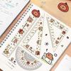 4pcs Acrylic Capybara Ruler Set | 4pcs Kawaii Cartoon Measuring Tools for Students/Office, High-looking Stationery