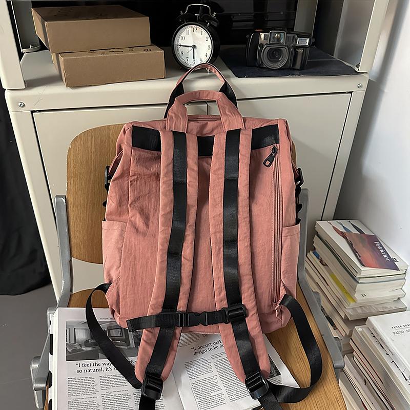 College Style Student Schoolbag Women's Color Block Backpack Computer Backpack