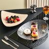 Light Luxury Living Room Coffee Table Water Ripple Fruit Plate Glacier Pattern Candy Dried Fruit Snack Plate Pastry Bread Tray