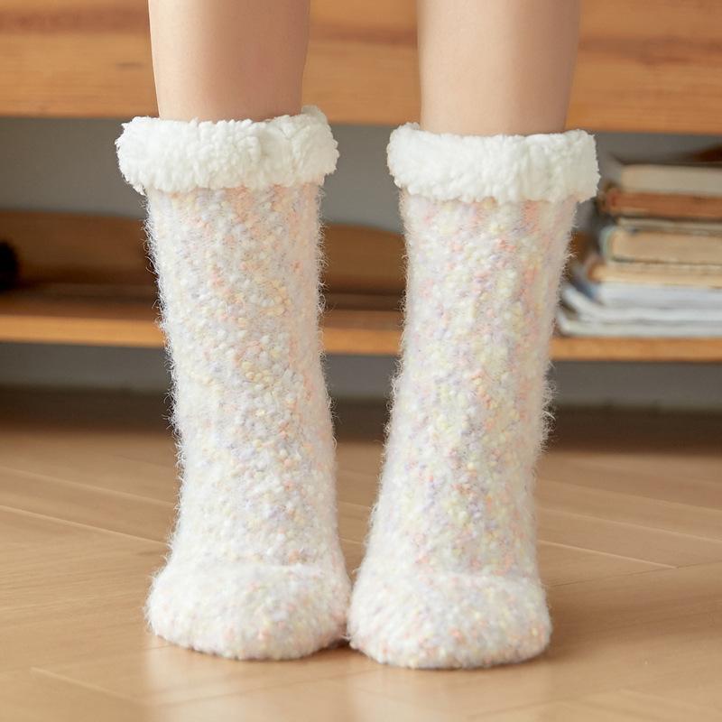 Winter Socken Damen Flauschig Warm Kurz Plus Samt Weich Thermisch Rutschfest Boden Fuzzy Socke Damen Verdickt Geschenke 2025 Neu