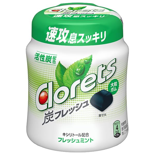 Mondelez Japan Clorets Charcoal Fresh Fresh Mint Bottle R 112g x 6 pieces (Gum)