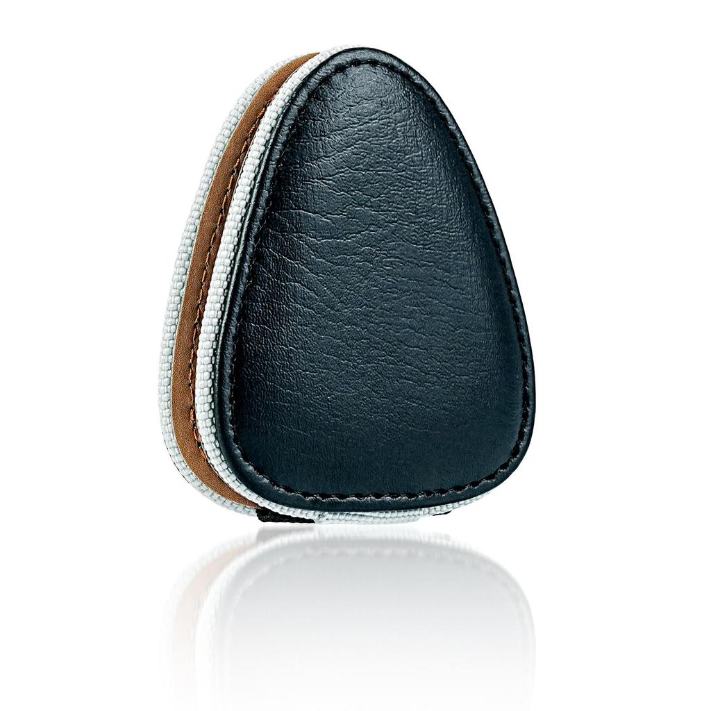 PICKPAL Bakelite Guitar Pick Holder with Leather Clip and Six Picks - Acoustic Instrument Accessory