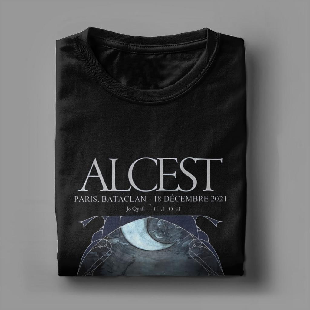Men's French ALCEST Band T Shirts Pure Cotton Clothing Vintage Short Sleeve O Neck Tees Plus Size T-Shirt