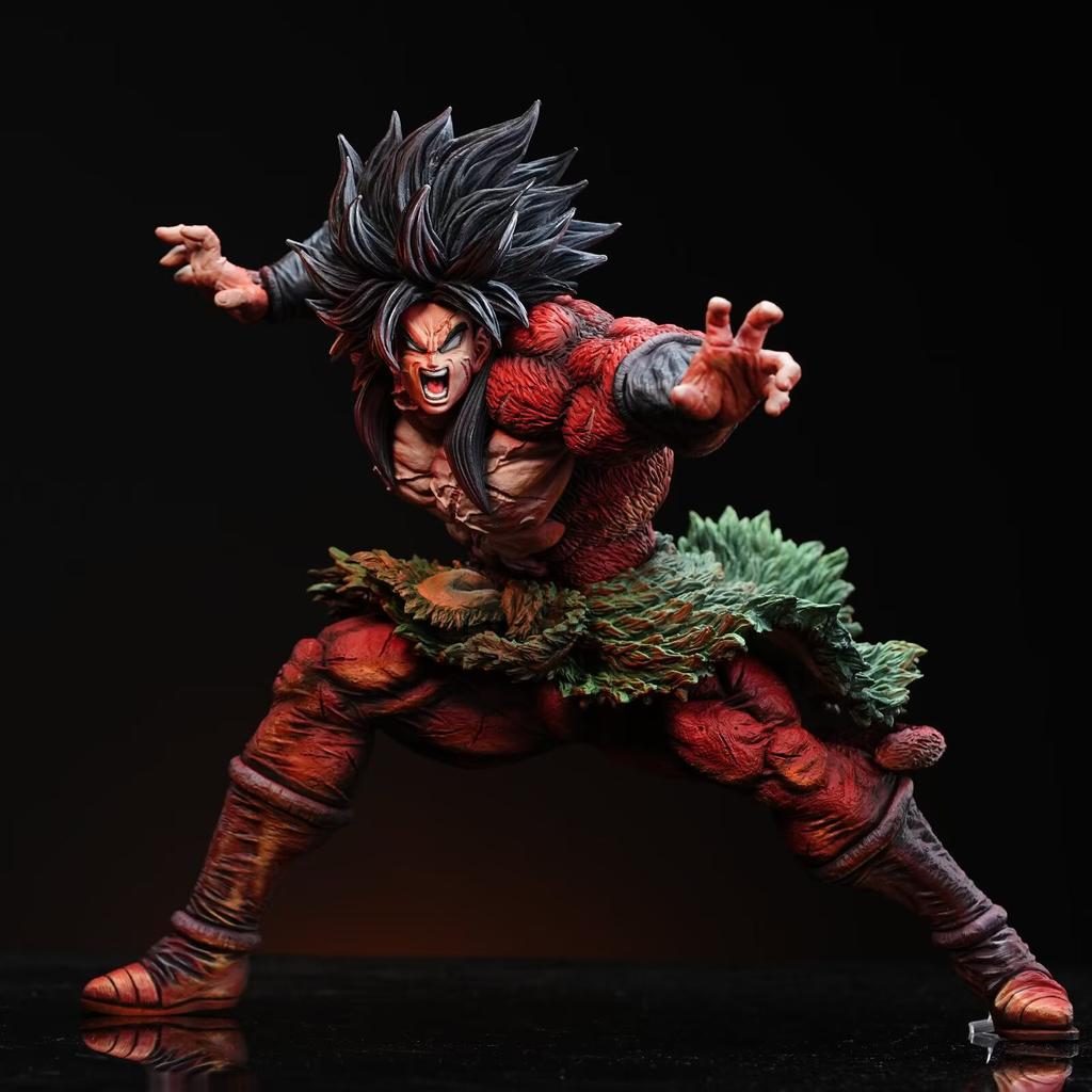 28cm Dragon Ball Broli Super Saiyan 4 Preparation Posture Anime Figure Model Statue Collection Desktop Decoration Ornament Toys