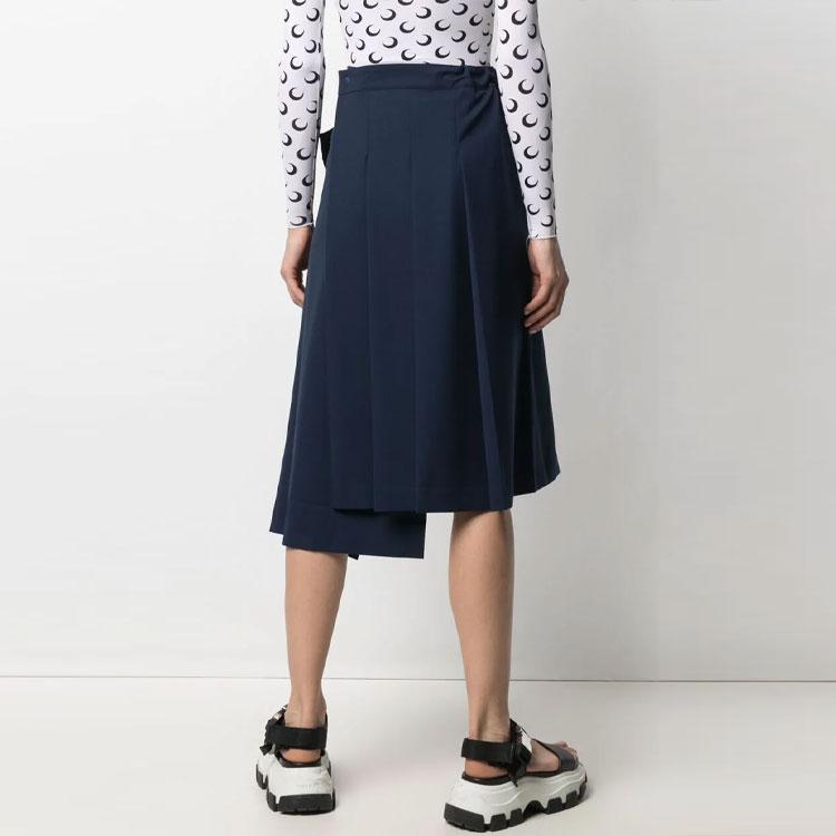 Y-3 FW21 Pleated Detail Midi Skirt Women Skirts Navy GV2781