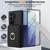 Fashion Solid Color Leather Phone Cover for Samsung Galaxy Z Fold7/Z Fold6/Z Fold5 with 360 ° Rotating Stand