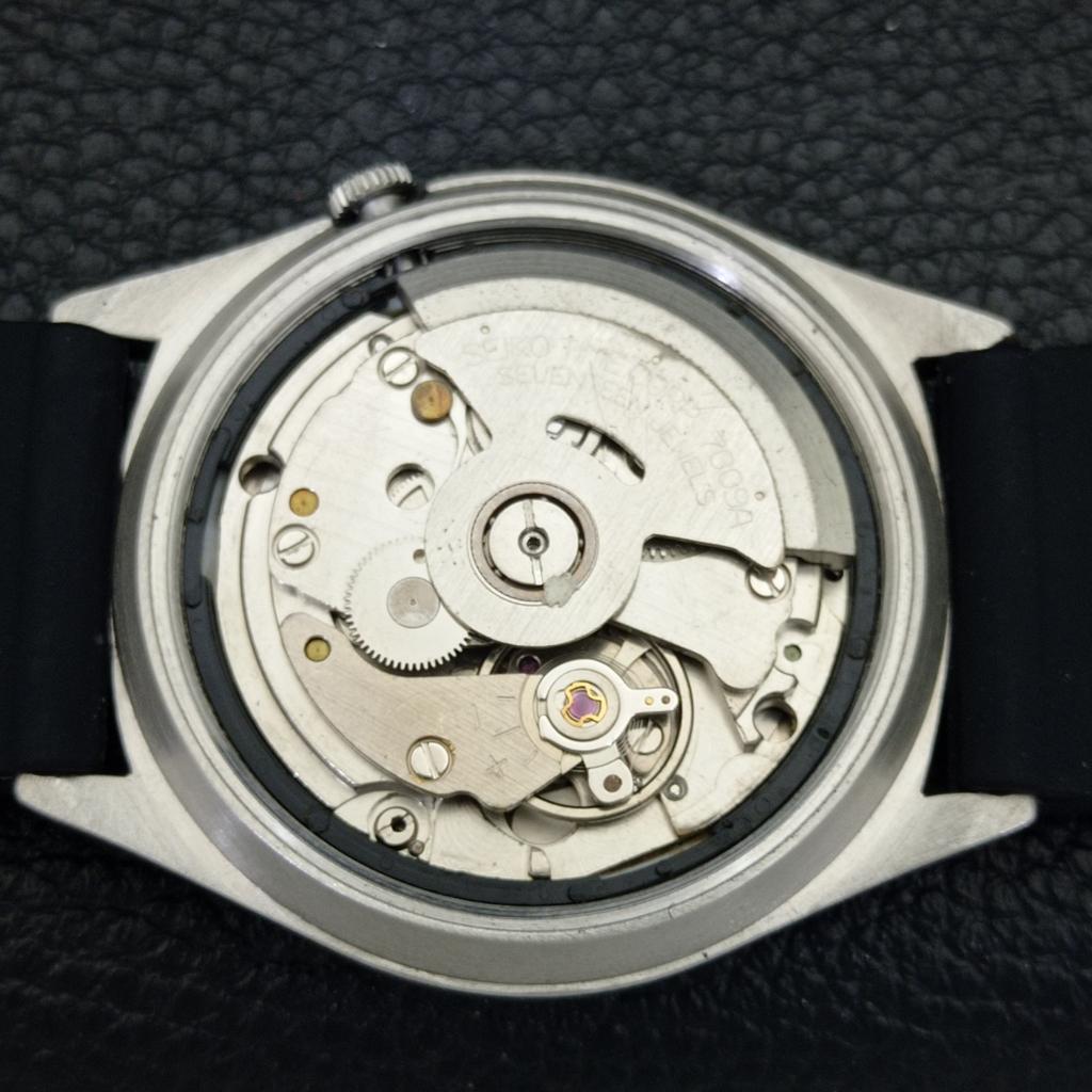 SEIKO 5 VINTAGE AUTOMATIC 7009A JAPAN MENS WHITE COLOR DIAL WATCH a700569-5 R203-a700569