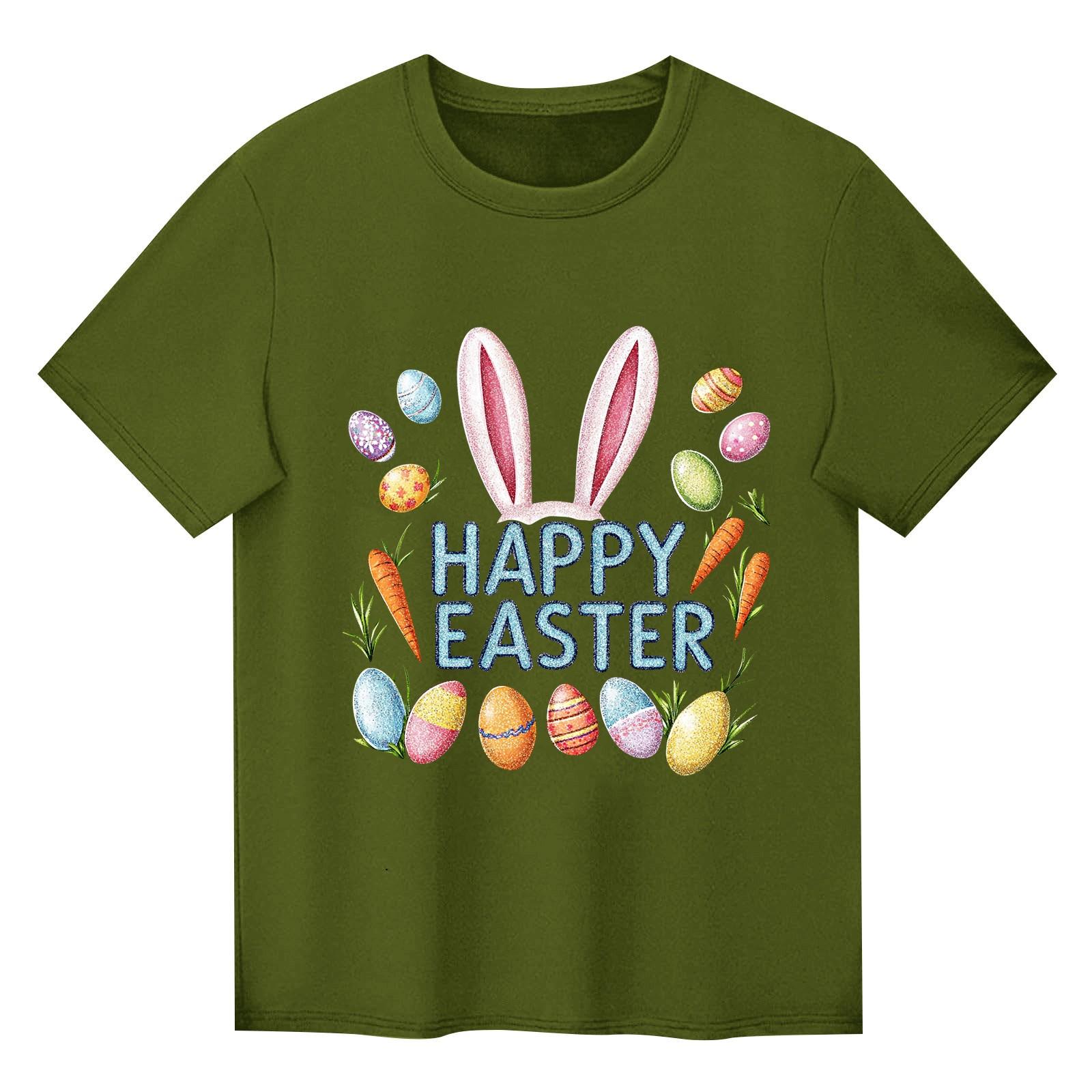 Children s Printed Short Sleeved Round Neck Casual Comfortable Loose Lightweight Top 100