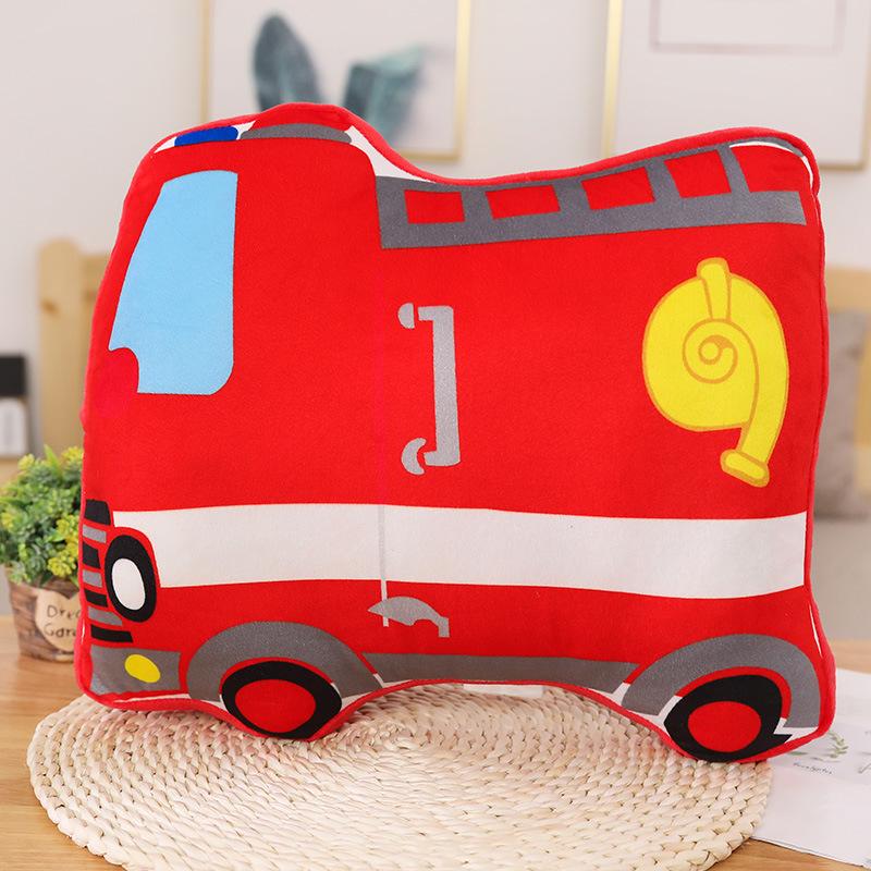 Children Car Pillow Cushion Plush Toy Helicopter Train Fire Truck Doll Ragdoll Boy Girl
