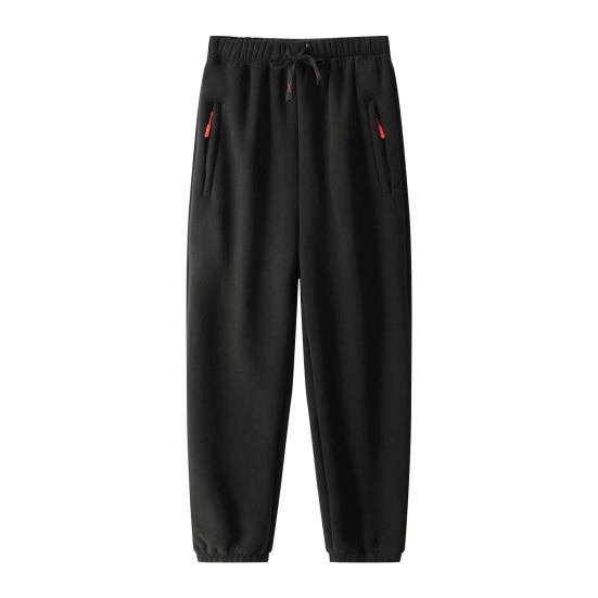 Pánské podzimní zimní kalhoty Silný plus střední elastický pas Měkké zateplené kotníkové volné volné ležérní jednobarevné kapsy sportovní jogging dlouhé kalhoty tepláky