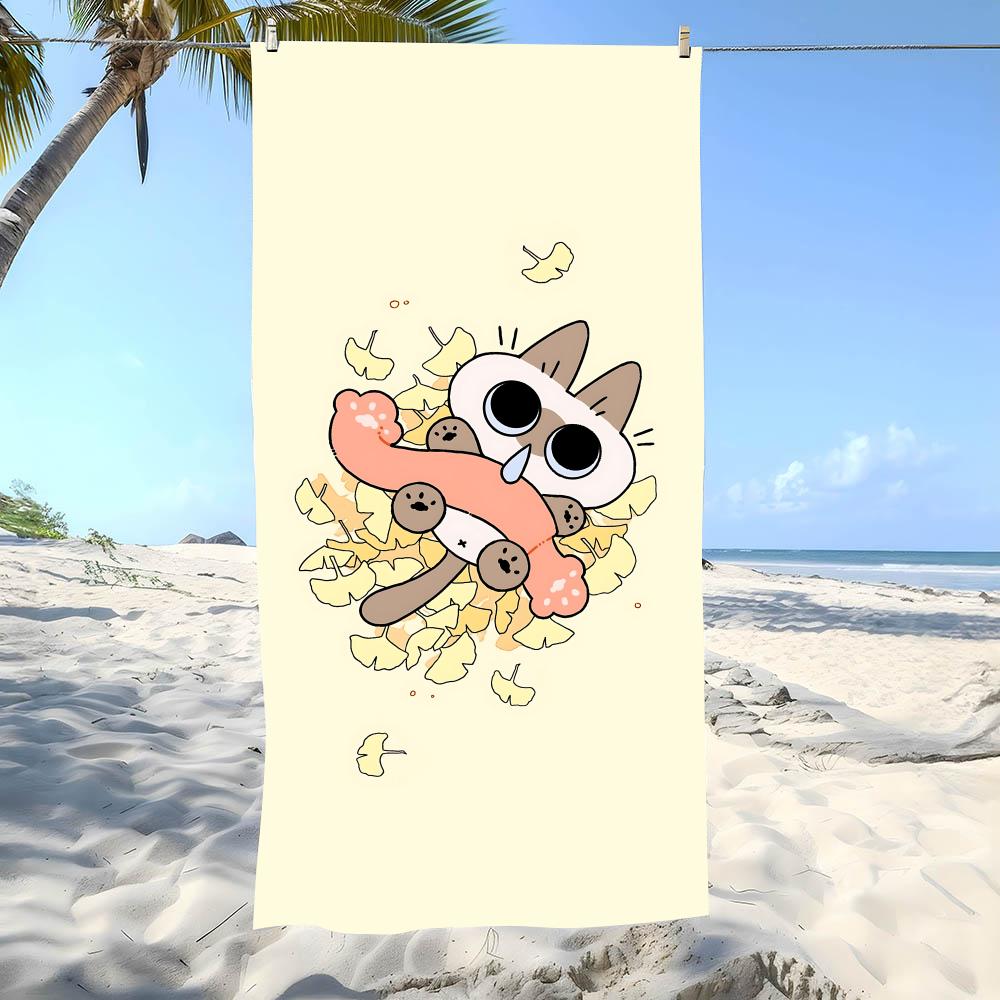 Sweet A-Azukis Towel Beach Towel Oversized Super Absorbent Soft Swim Beachtowels For Men, Women