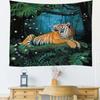 India Tiger Series Tapestry Wall Hanging Mandala Tapestries Wall Cloth Psychedelic Yoga Wall Hanging Boho Decoration Home Decor