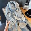 Women S Summer Plaid Large Square Scarf For Sun Protection Air Conditioning Shawl