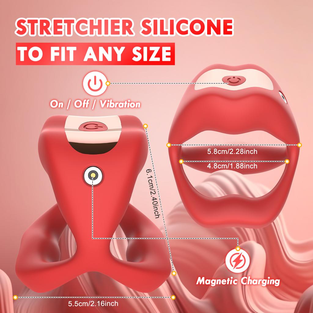 Vibrating Cock Ring for Men APP Penis Vibrator Ring Tongue Licking Scrotum Stimulation Waterproof Sex Toy for Couples