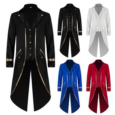 Tailcoat Steampunk Long Tuxedo Medieval Prince Victorian Gothic Coat  Halloween
