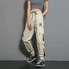 Danmo Cargohose für Damen, Streetwear, Hip-Hop-Hose, Jogginghose, lässige Haremshose, knöchellang, Hose mit elastischem Bund, Übergröße
