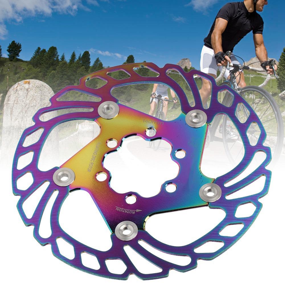 Bike Disc Brake Rotors 6 Nails Cycling Accessory for Mountain Bicycle Plating Color