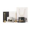 Wushiyuan Far Mountain Ceramic Coffee Cup Set with Spoon & Gift Box
