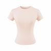 Pure Desire Women's Spicy Girl Round Neck Ribbed Summer T-Shirt