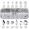 12Grids Pink Mixed Nail Rhinestones Luxury Nail Charms Glitter Crystal Jewelry Gems Nail Art Decoration DIY Manicure Rhinestones