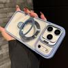 Fold Lens Stand Magnetic Holder Case For For Iphone 17 16 15 14 Plus 13 12 11 Pro Max Air Transparent For Magsafe Acrylic Hard Cover