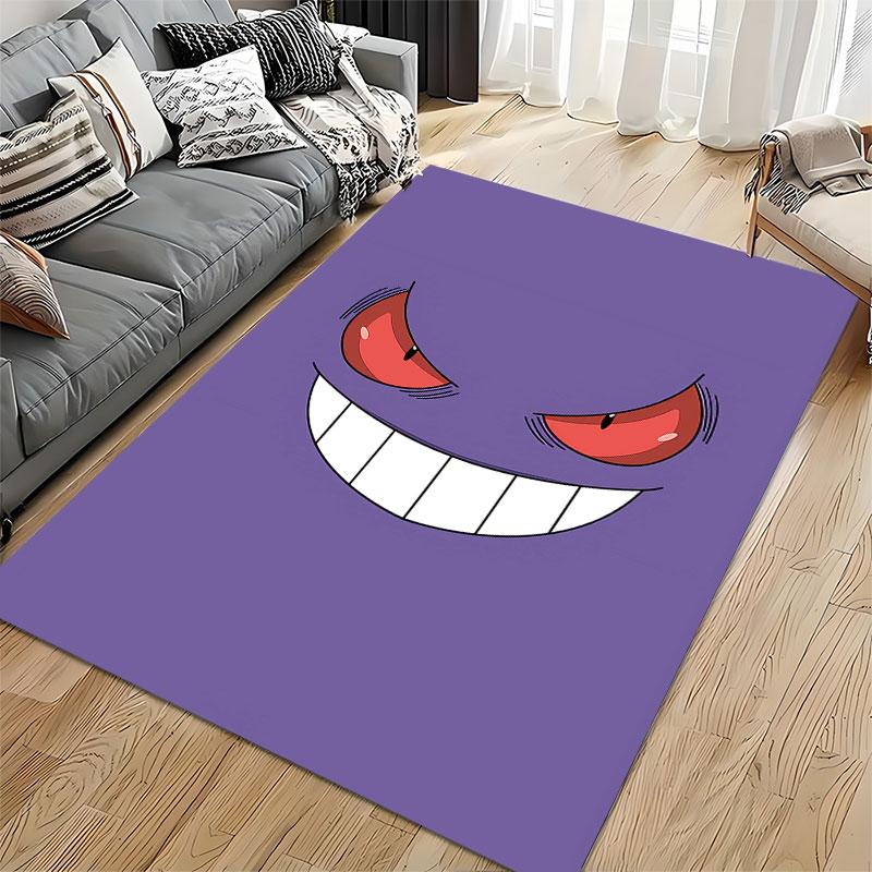 Purple Monster Face Design Carpet Suitable As a Non-slip Mat for the Living Room or Bedroom Sofa